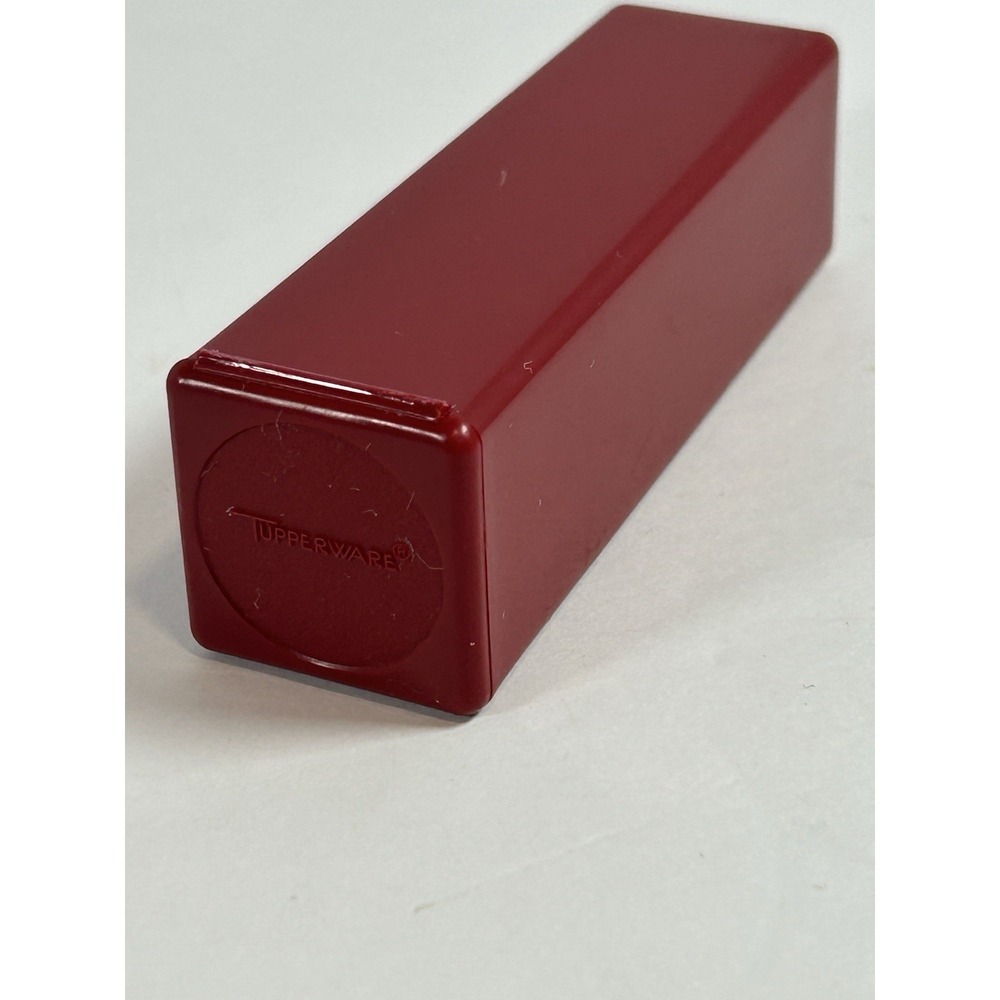 Vintage Tupperware Handy Keeper  1506 Red FlipTop Pocket Sz Toothpicks Gum Pills - Picture 3 of 8